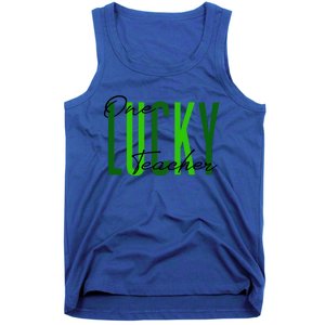 St Patrick's Day One Lucky Teacher Irish 2022 Clothes Gift Tank Top