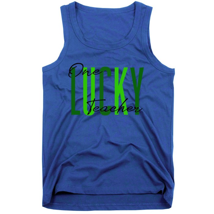 St Patrick's Day One Lucky Teacher Irish 2022 Clothes Gift Tank Top