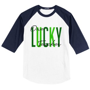 St Patrick's Day One Lucky Teacher Irish 2022 Clothes Gift Baseball Sleeve Shirt