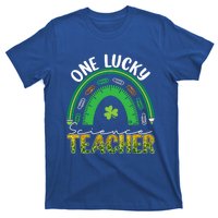 Saint Patricks Day Teacher One Lucky Science Teacher Rainbow Gift T-Shirt