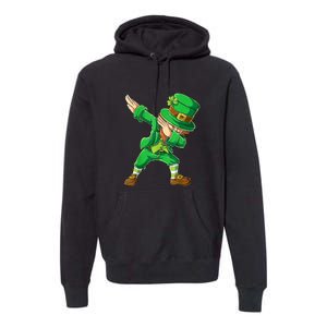 St Patricks Day Dabbing Leprechaun Boys Kids Men Dab Premium Hoodie