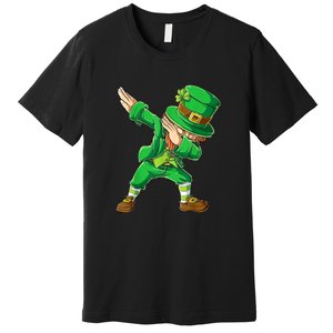 St Patricks Day Dabbing Leprechaun Boys Kids Men Dab Premium T-Shirt