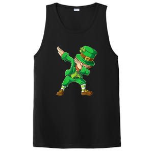 St Patricks Day Dabbing Leprechaun Boys Kids Men Dab PosiCharge Competitor Tank