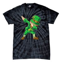 St Patricks Day Dabbing Leprechaun Boys Kids Men Dab Tie-Dye T-Shirt