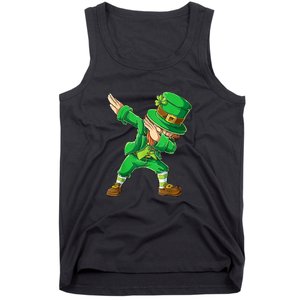 St Patricks Day Dabbing Leprechaun Boys Kids Men Dab Tank Top