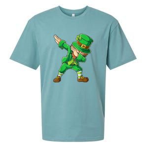 St Patricks Day Dabbing Leprechaun Boys Kids Men Dab Sueded Cloud Jersey T-Shirt