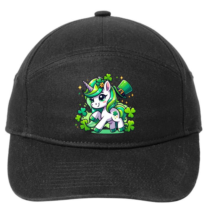 St Patrick Day Irish Unicorn Lepricorn 7-Panel Snapback Hat