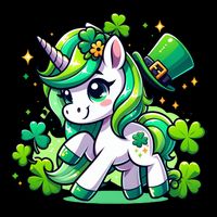 St Patrick Day Irish Unicorn Lepricorn 7-Panel Snapback Hat