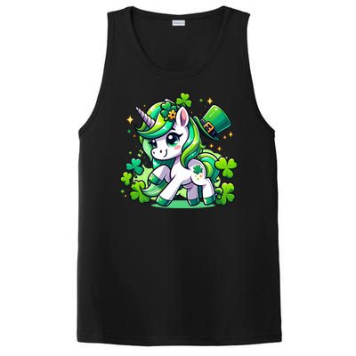 St Patrick Day Irish Unicorn Lepricorn PosiCharge Competitor Tank