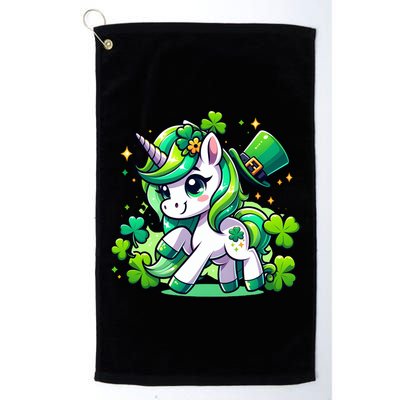 St Patrick Day Irish Unicorn Lepricorn Golf Towel