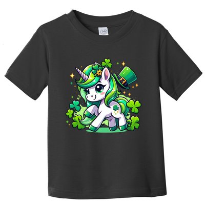 St Patrick Day Irish Unicorn Lepricorn Toddler T-Shirt