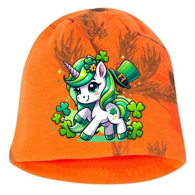 St Patrick Day Irish Unicorn Lepricorn Kati - Camo Knit Beanie