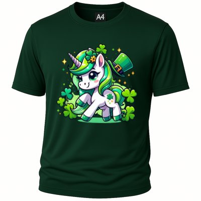 St Patrick Day Irish Unicorn Lepricorn Performance Shirt