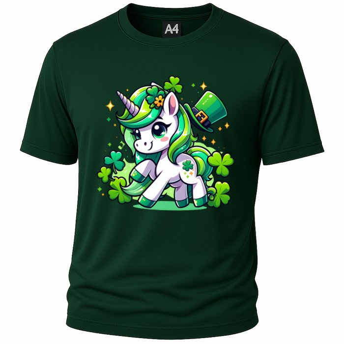 St Patrick Day Irish Unicorn Lepricorn Performance Shirt