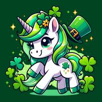 St Patrick Day Irish Unicorn Lepricorn Performance Shirt
