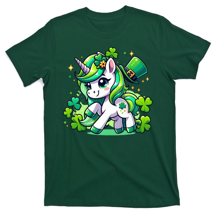 St Patrick Day Irish Unicorn Lepricorn T-Shirt