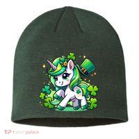 St Patrick Day Irish Unicorn Lepricorn Sustainable Beanie