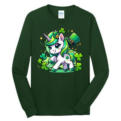 St Patrick Day Irish Unicorn Lepricorn Tall Long Sleeve T-Shirt