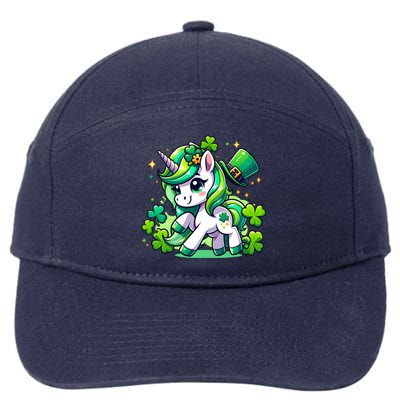 St Patrick Day Irish Unicorn Lepricorn 7-Panel Snapback Hat