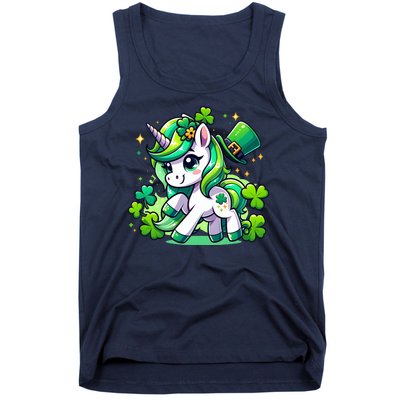 St Patrick Day Irish Unicorn Lepricorn Tank Top