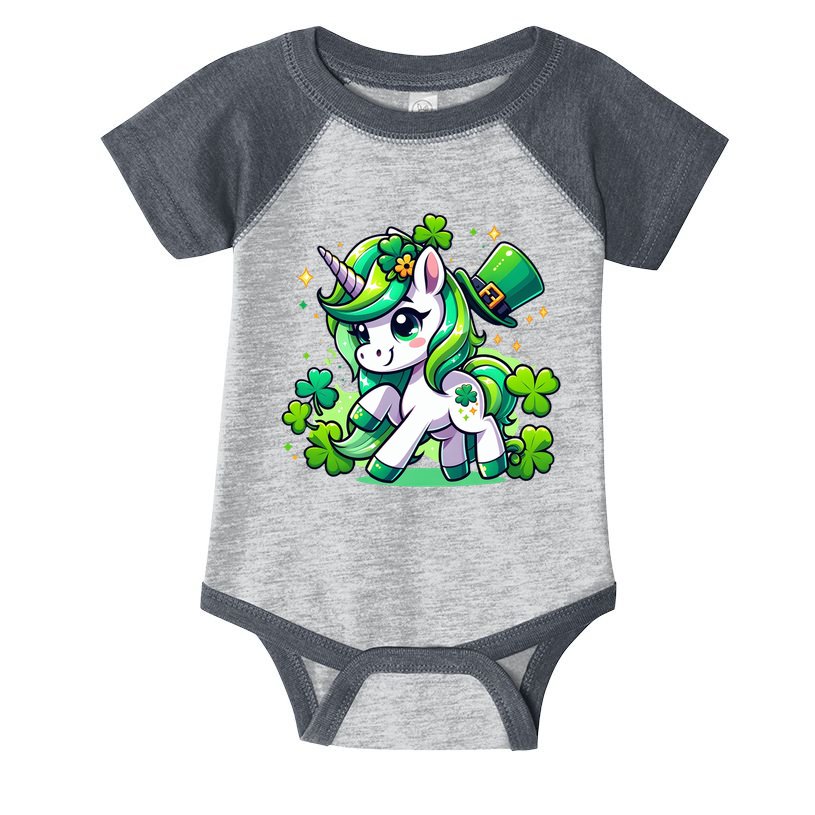 St Patrick Day Irish Unicorn Lepricorn Infant Baby Jersey Bodysuit