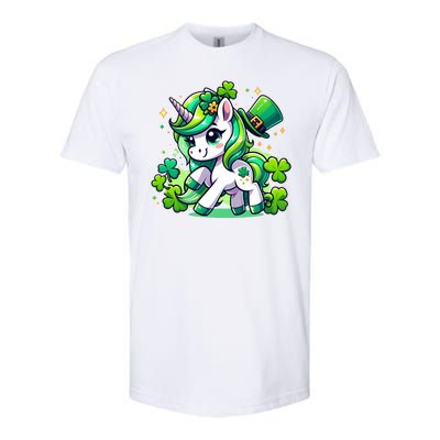 St Patrick Day Irish Unicorn Lepricorn Softstyle CVC T-Shirt