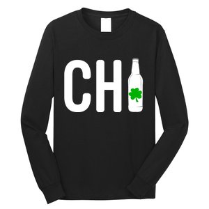 St Patricks Day Chi Irish Beer Drinker Chicago Gift Long Sleeve Shirt