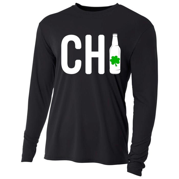 St Patricks Day Chi Irish Beer Drinker Chicago Gift Cooling Performance Long Sleeve Crew