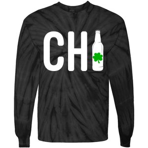 St Patricks Day Chi Irish Beer Drinker Chicago Gift Tie-Dye Long Sleeve Shirt