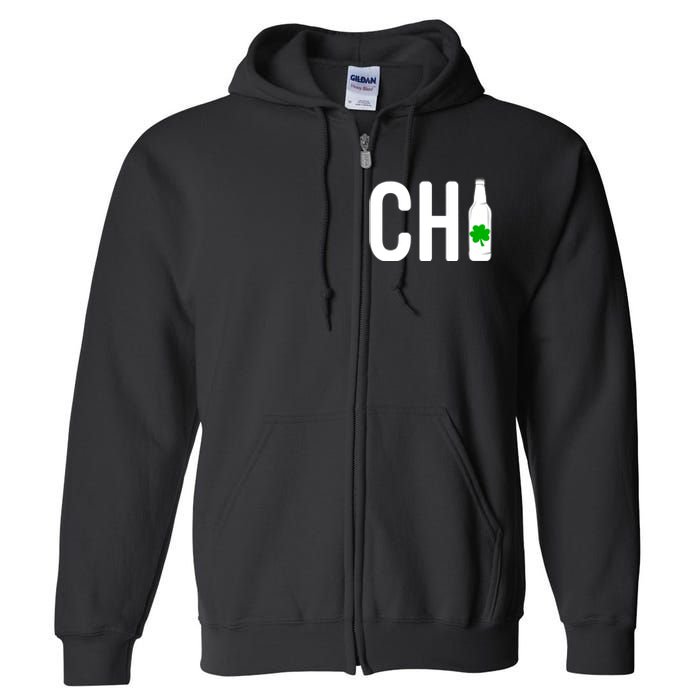 St Patricks Day Chi Irish Beer Drinker Chicago Gift Full Zip Hoodie