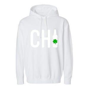 St Patricks Day Chi Irish Beer Drinker Chicago Gift Garment-Dyed Fleece Hoodie