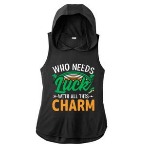 St Patricks Day Funny Gift Ladies PosiCharge Tri-Blend Wicking Draft Hoodie Tank