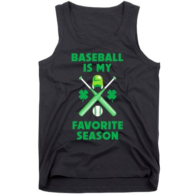 St Patricks Day Baseball Is My Favorite Season Tank Top