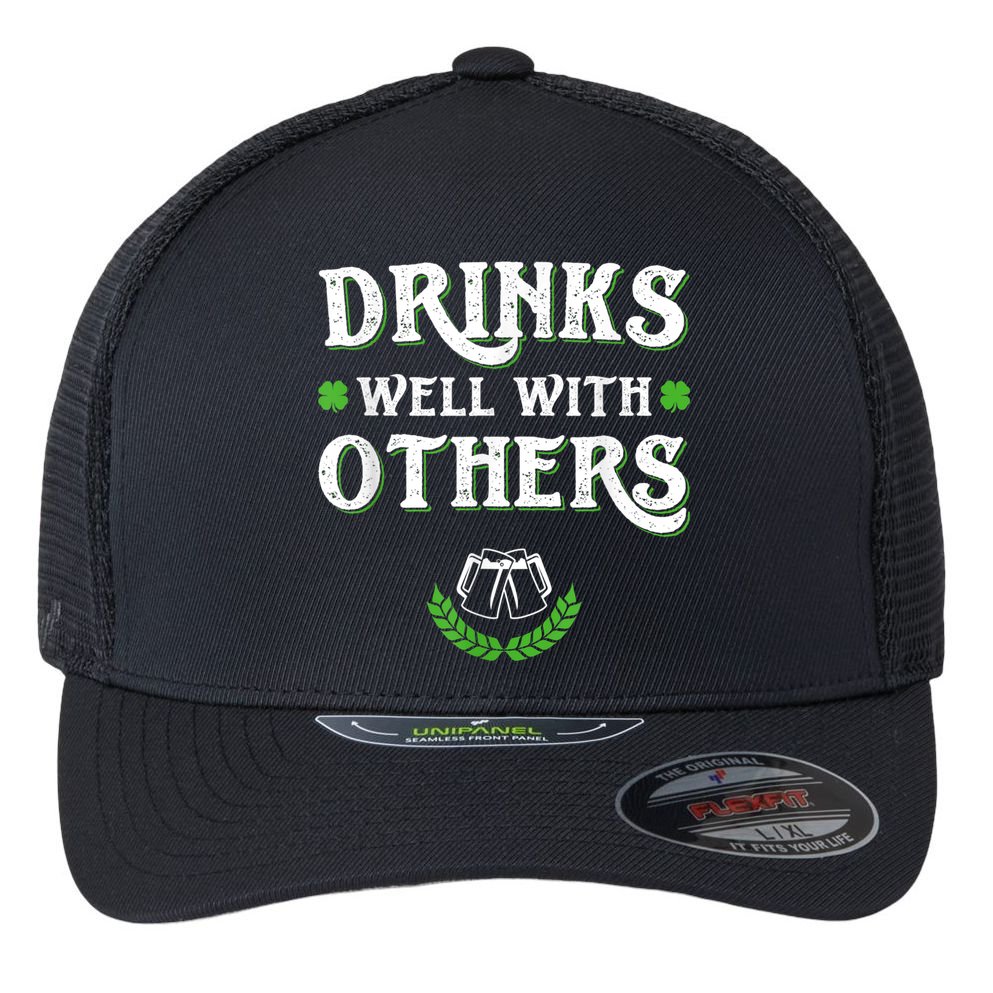 St Patricks Day, Funny St Patricks Day, St Patricks Day Drinking Team Flexfit Unipanel Trucker Cap