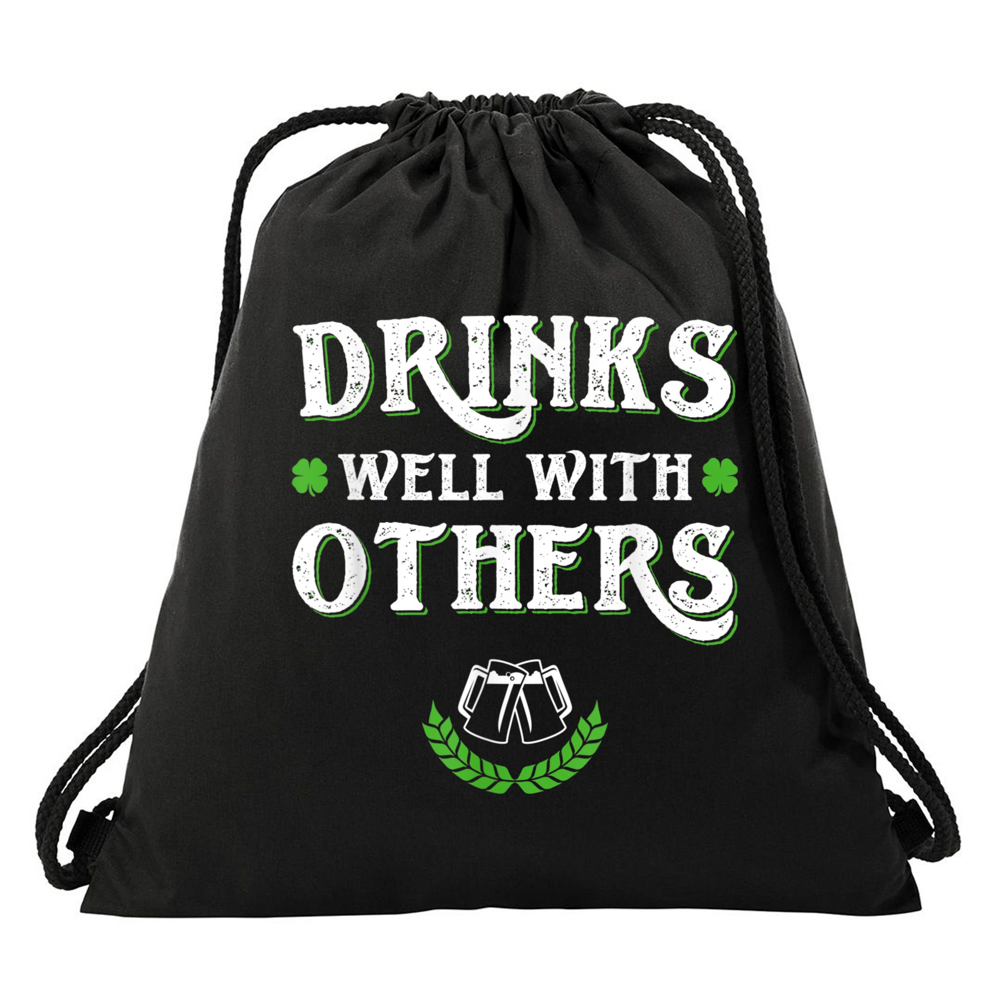 St Patricks Day, Funny St Patricks Day, St Patricks Day Drinking Team Drawstring Bag
