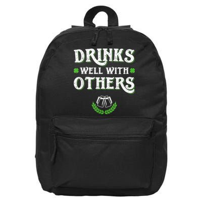 St Patricks Day, Funny St Patricks Day, St Patricks Day Drinking Team 16 in Basic Backpack