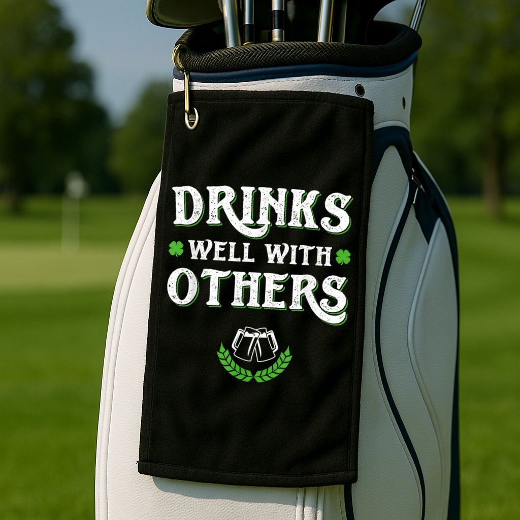St Patricks Day, Funny St Patricks Day, St Patricks Day Drinking Team Golf Towel