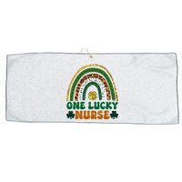 St Patricks Day One Lucky Nurse Women Nurses Large Microfiber Waffle Golf Towel