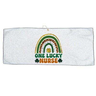 St Patricks Day One Lucky Nurse Women Nurses Large Microfiber Waffle Golf Towel