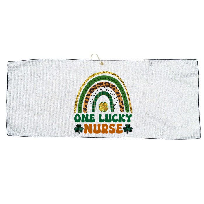 St Patricks Day One Lucky Nurse Women Nurses Large Microfiber Waffle Golf Towel