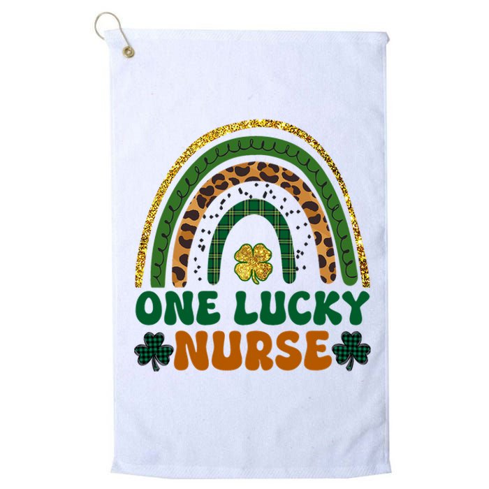 St Patricks Day One Lucky Nurse Women Nurses Platinum Collection Golf Towel