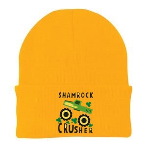 St Patrick's Day Shamrock Monster Truck Gift Knit Cap Winter Beanie