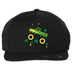 St Patrick's Day Shamrock Monster Truck Gift Wool Snapback Cap