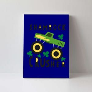 St Patrick's Day Shamrock Monster Truck Gift Canvas