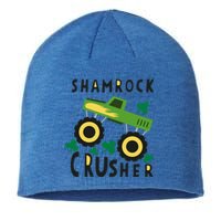 St Patrick's Day Shamrock Monster Truck Gift Sustainable Beanie