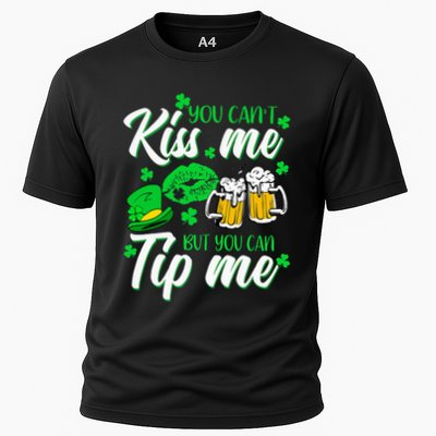 St Patricks Day Lucky Shamrock Waitress Bartender Waiter Performance Shirt