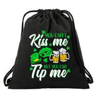 St Patricks Day Lucky Shamrock Waitress Bartender Waiter Drawstring Bag