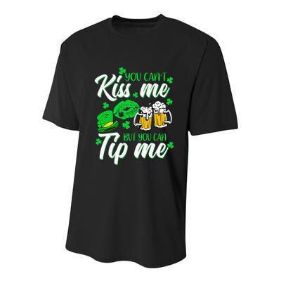 St Patricks Day Lucky Shamrock Waitress Bartender Waiter Youth Performance Sprint T-Shirt
