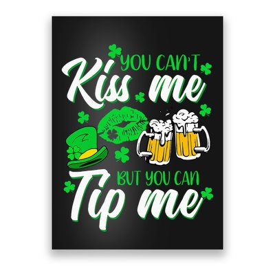 St Patricks Day Lucky Shamrock Waitress Bartender Waiter Poster