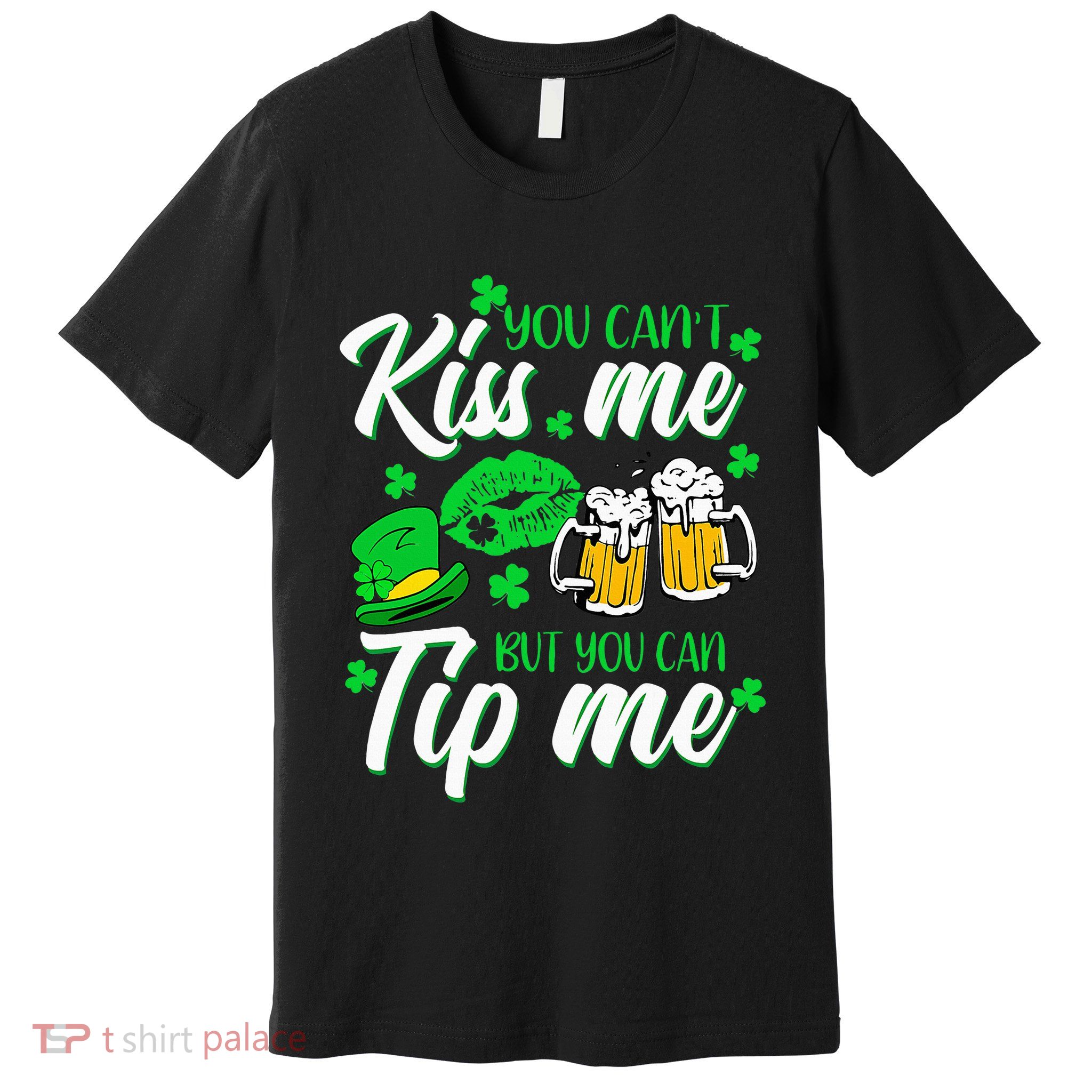 St Patricks Day Lucky Shamrock Waitress Bartender Waiter Premium T-Shirt